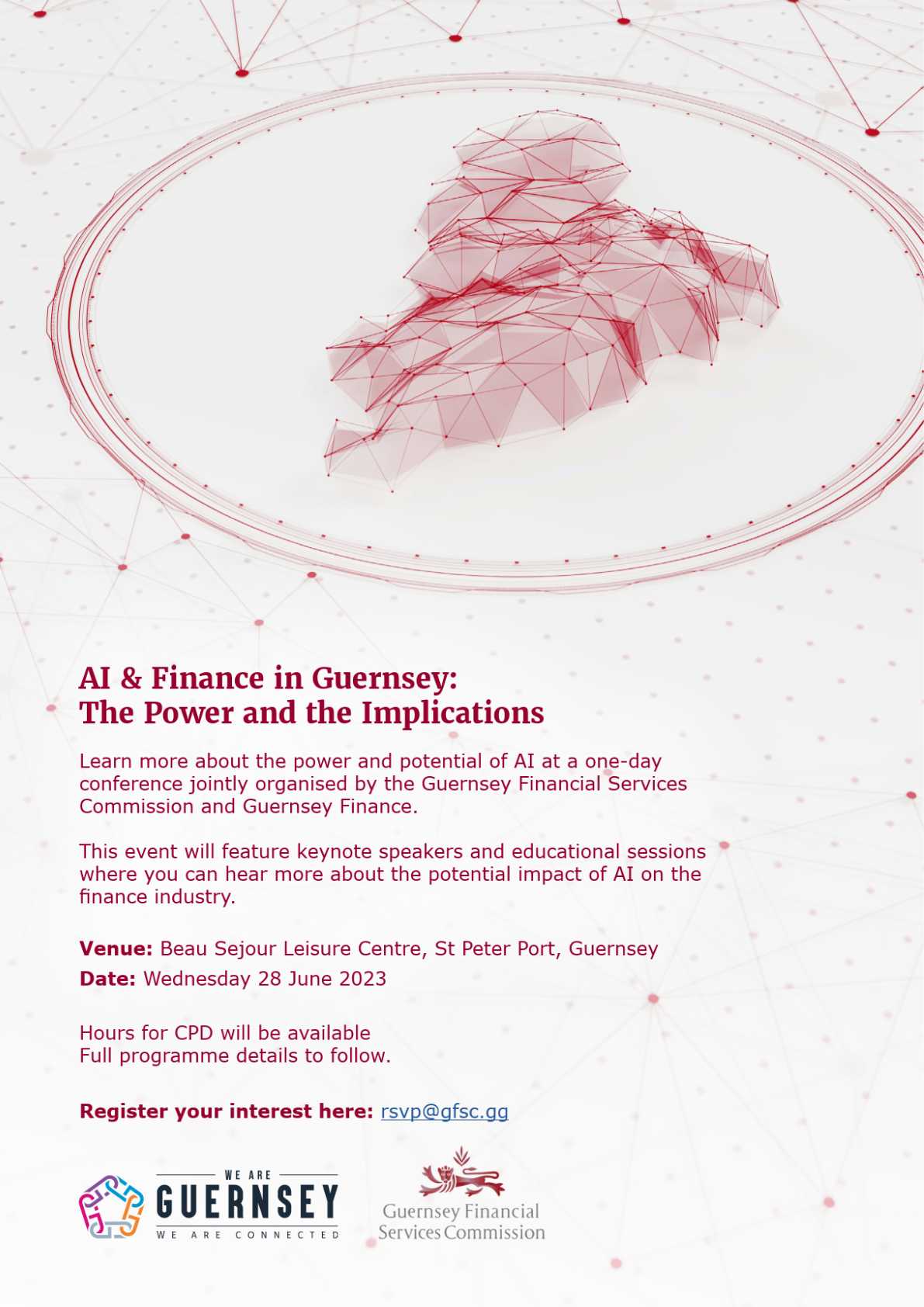 AI and Finance in Guernsey, Poster for June 2023 event