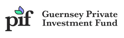 pif logo with a leaf motif instead of the dot on the i, with the words Guernsey Private Investment Fund